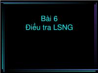 Bài 6: Điều tra LSNG