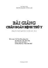 Bài giảng Chẩn đoán bệnh thú y