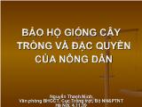Bảo hộ giống cây trồng và đặc quyền của nông dân