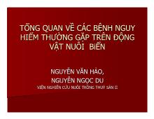 Bệnh nguy hiểm thường gặp trên động vật nuôi biển