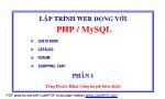 Các kỹ thuật lập trình PHP và MySQL.