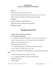 Chuyên đề 7: Quản lý và hạch toán kinh tế