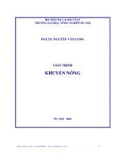 Giáo trình Khuyến nông