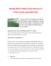 Hướng dẫn kỹ thuật trồng rừng keo lá tràm (Acacia auriculiformis)