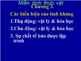 Miễn dịch thực vật - Các biểu hiện của tính kháng