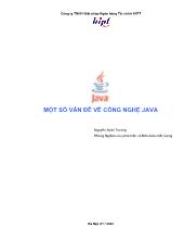 Một số vấn đề về công nghệ Java