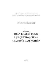 Phân loại sử dụng lập quy hoạt và giao đất lâm nghiệp