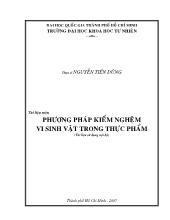 Phương pháp kiểm nghệm vi sinh vật trong thực phẩm