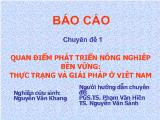 Quan điểm phát triển nông nghiệp bền vững: Thực trạng và giải pháp ở Việt Nam