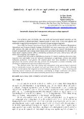 Quản lý và sử dụng đất dốc bền vững dựa trên tiếp cận nông nghiệp sinh thái