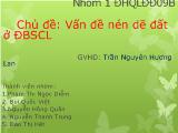 Vấn đề nén dẽ đất ở đồng bàng sông Cửu Long
