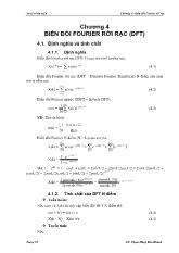 Xử lý số tín hiệu - Chương 4: Biến đổi Fourier rời rạc