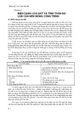 Biến dạng của đất và tính toán độ lún của nền móng công trình