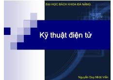 Bài giảng Kỹ thuật điện tử