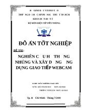 Đề tài Nghiên cứu hệ thống nhúng và xây dựng ứng dụng giao tiếp webcam