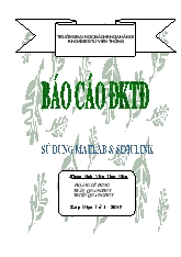 Báo cáo Lý thuyết điều khiển tự động sử dụng matlab và simulink