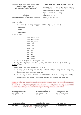 Đề thi kết thúc học phần môn kỹ thuật điện tử