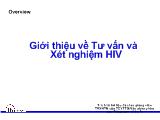 Giới thiệu về tư vấn và xét nghiệm HIV