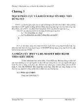 Mạch phân cực và khuếch ðại tín hiệu nhỏ dùng fet