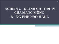 Nghiên cứu tính chất điện của màng mỏng bằng phép đo HALL