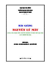 Bài giảng nguyên lý máy