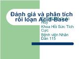 Đánh giá và phân tích rối loạn acid - Base