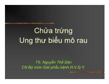 Giải phẫu bệnh chửa trứng ung thư biểu mô rau