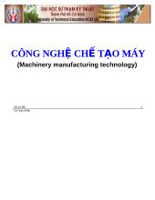 Giáo trình công nghệ chế tạo máy