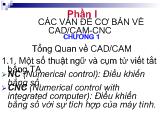 Hướng dẫn cad/cam - Các vấn đề cơ bản về cad/cam - cnc