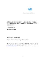 Kế hoạch phòng chống đại dịch cúm - Vai trò cảu Who và hướng dẫn lập kế hoạch quốc gia và khu vực