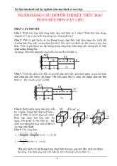 Ngân hàng câu hỏi ôn thi kết thúc học phần sức bền vật liệu