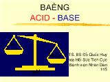 Rối loạn cân bằng acid-Basic