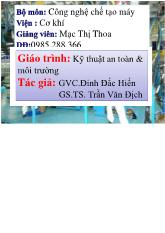 Kỹ thuật an toàn và môi trường - Mạc Thị Thoa