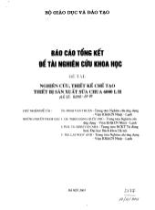 Nghiên cứu thiết kế chế tạo thiết bị sản xuất sữa chua