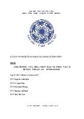 Ảnh hưởng của hóa chất bảo vệ thực vật ở huyện Thuận An – Bình Dương