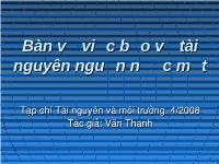 Bàn về việc bảo vệ tài nguyên nguồn nước mặt