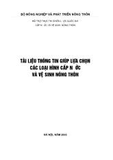 Các loại hình cấp nước và vệ sinh nông thôn