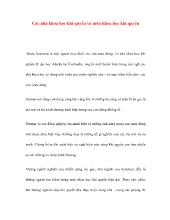 Các nhà khoa học khí quyển và môn khoa học khí quyển