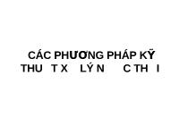 Các phương pháp kỹ thuật xử lý nước thải