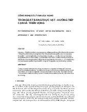 Công nghệ xử lý kim loại nặng trong đắt bằng thực vật - Hướng tiếp cận và triển vọng