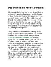 Đặc tính các loại keo sét trong đất