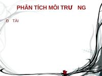 Đề tài Phân tích môi trường - Xác định độ đục