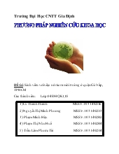 Đề tài : Sinh viên với việc xả rác ra môi trường ở quận Gò Vấp, TPHCM