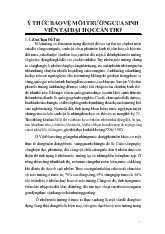 Đề tài : ý thức bảo vệ môi trường của sinh viên tại đại học Cần Thơ