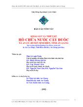 Khảo sát và thiết kế hồ chứa nước cây đuốc xã an cư, huyện tịnh biên, tỉnh An Giang