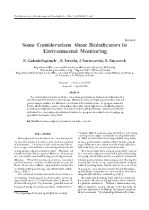 Một số cân nhắc về Bioindicators trong Giám sát môi trường