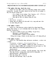 Một số phản ứng sinh hóa định danh vi sinh vật