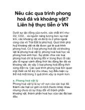 Nêu các qua trình phong hoá đá và khoáng vật?