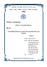 Ô nhiễm kênh rạch ở thành phố Hồ Chí Minh