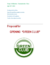 Opening “green club”